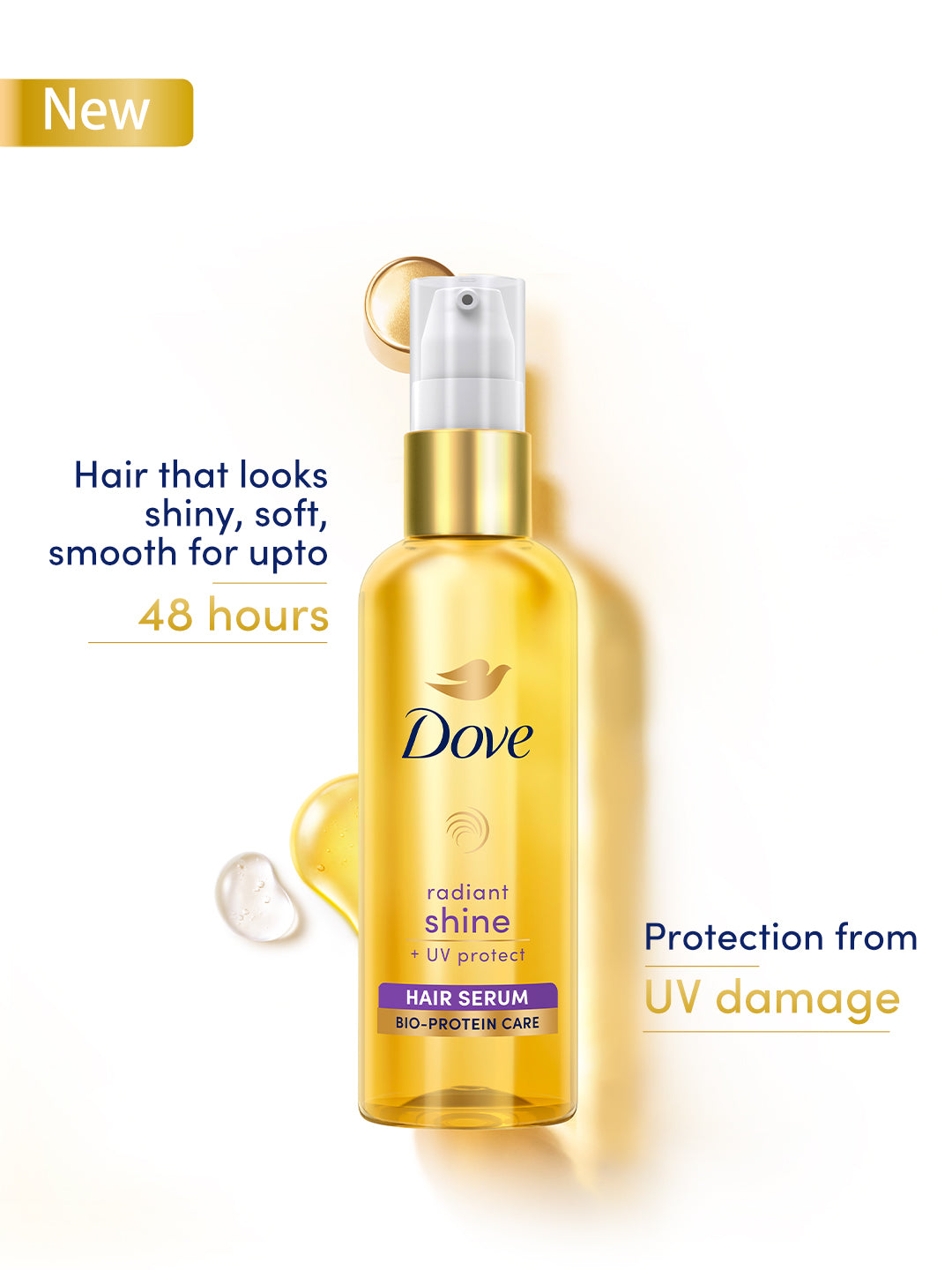 Dove  radiant shine + UV protect  Hair serum 48 ml