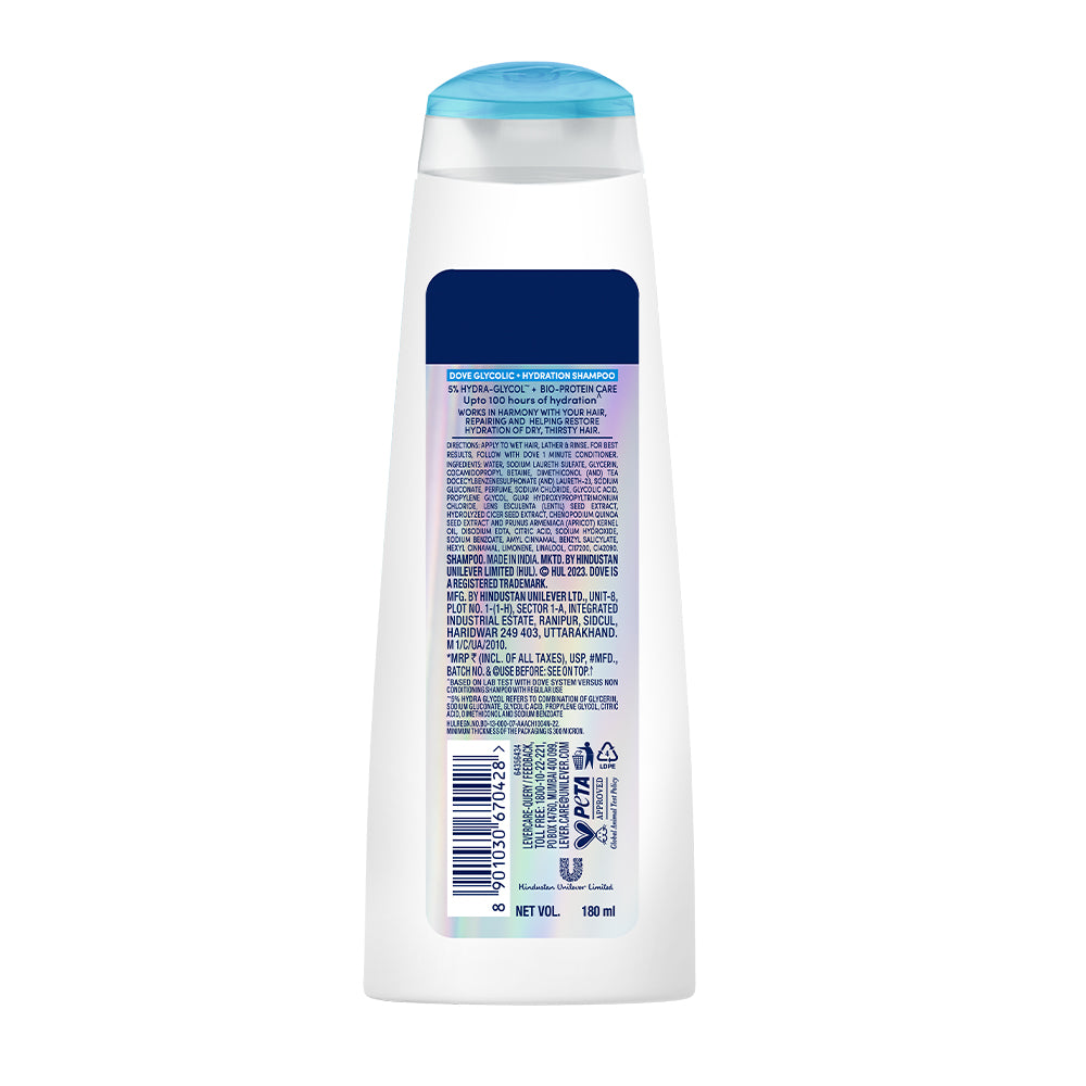 Dove Glycolic Hydration Shampoo - 180ml