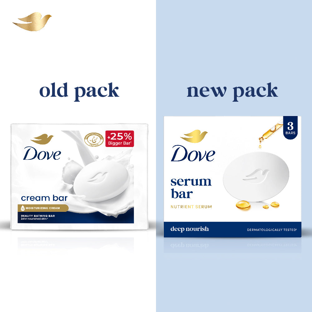Dove Serum Bar with Nutrient Serum | 375g (125g x 3)