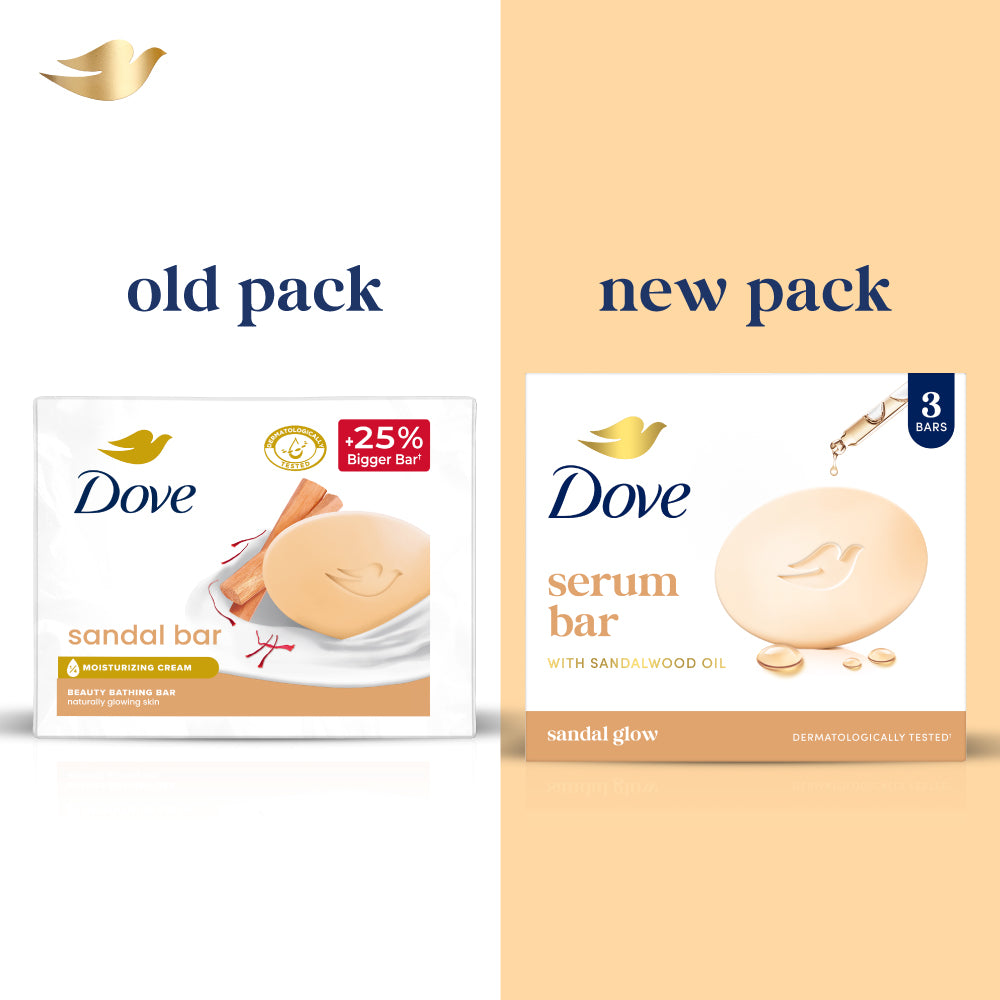 Dove Serum Bar with Sandalwood Oil | 375g (125g x 3)