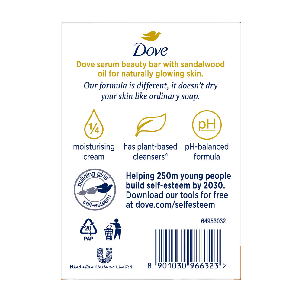 Dove Serum Bar with Sandalwood Oil | 375g (125g x 3)
