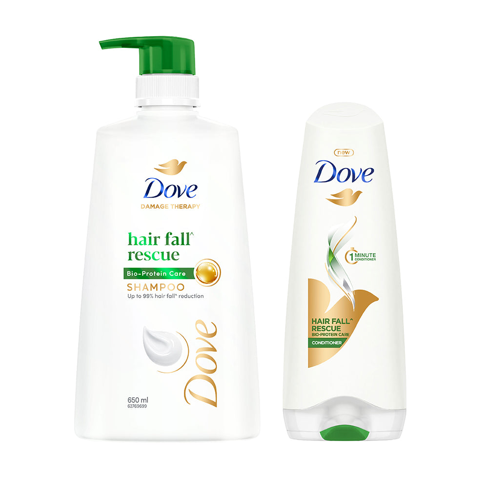 Dove Hair fall Rescue Shampoo 650ml & Conditioner 175ml (Combo Pack)