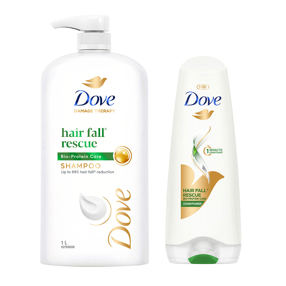 Dove Hair Fall Rescue Shampoo 1L & Conditioner 175ml (Combo Pack)