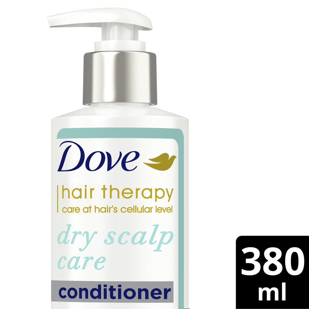Dove Hair Therapy Dry Scalp Care Moisturizing Conditioner, Sulphate Free, No Parabens & Dyes, With Niacinamide, 380ml