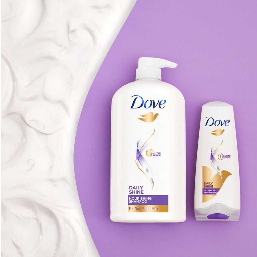 Dove Daily Shine Shampoo 1L & Conditioner 175ml (Combo Pack)