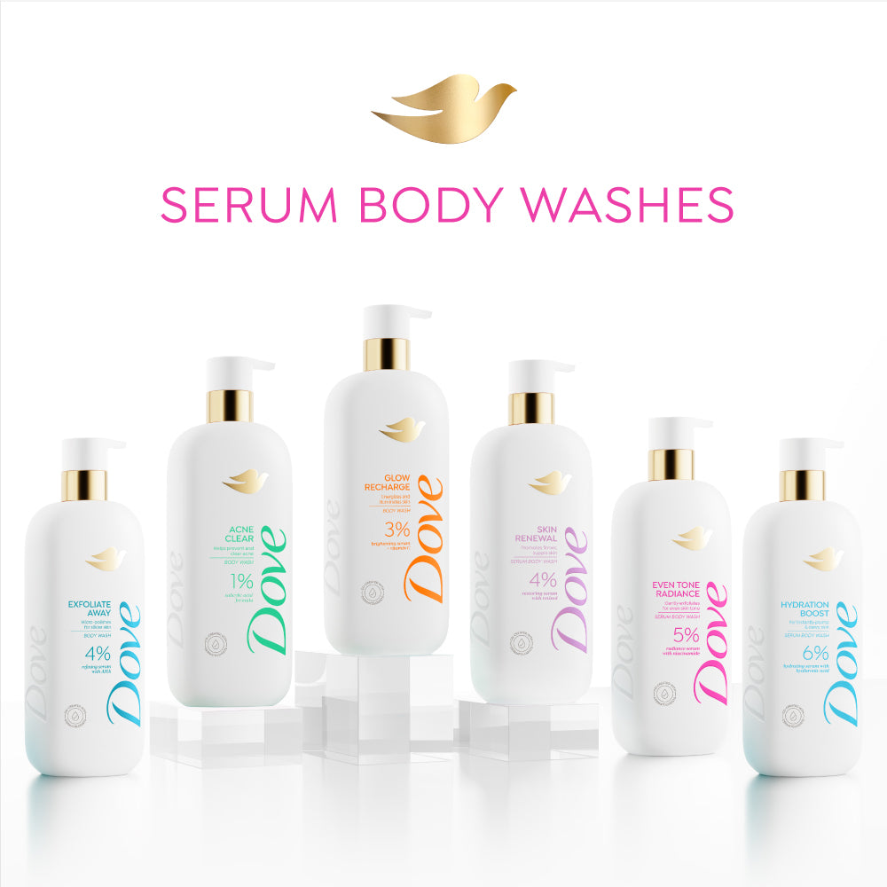 Dove Even Tone Bodywash with 5% Radiance Serum with Niacinamide
