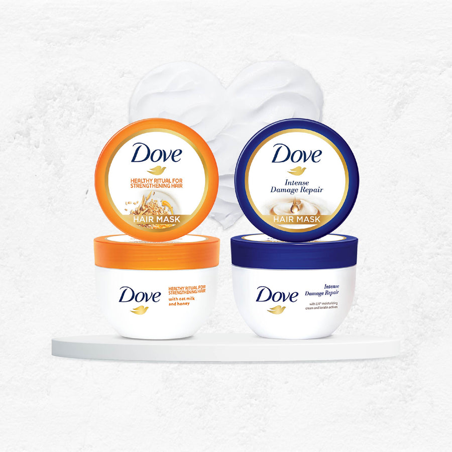 Dove Intense Damage Repair & Healthy Ritual Hair Masks 300ml (Combo Pack)