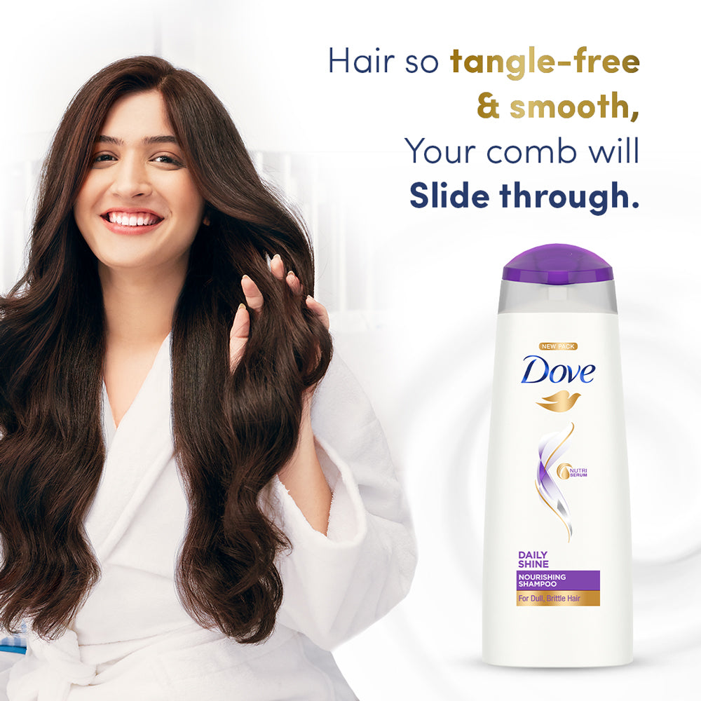 Dove Daily Shine Shampoo 650ml & Conditioner 335ml (Combo Pack)
