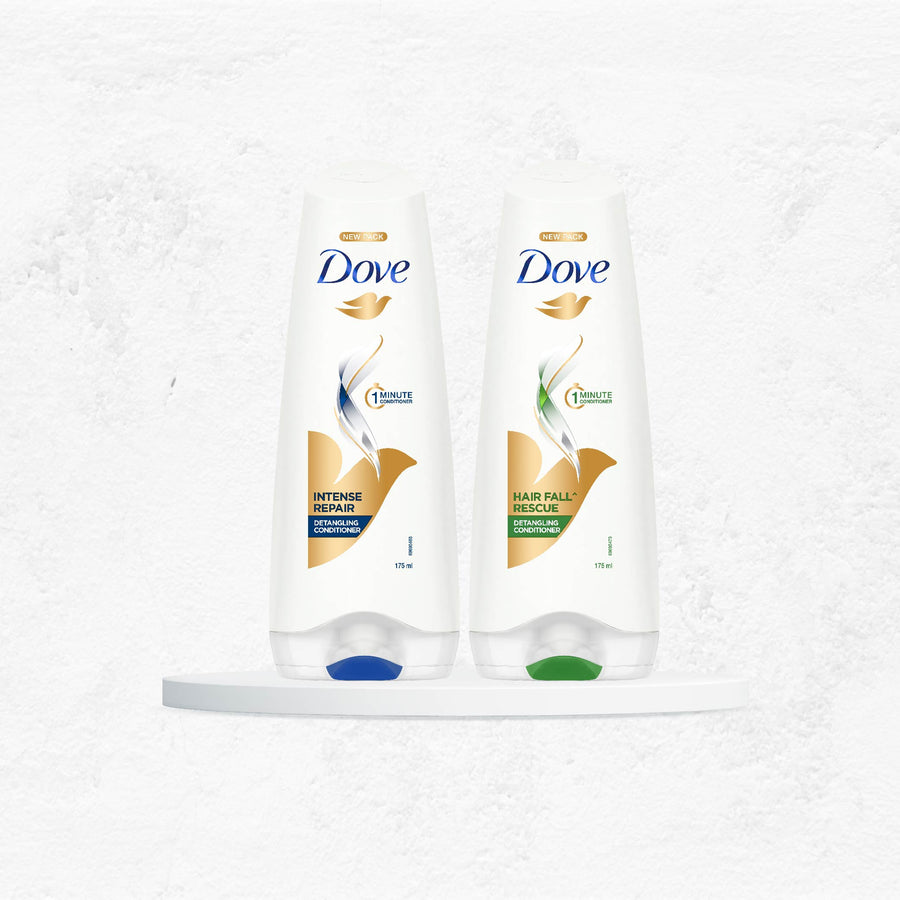 Dove Intense Repair & Hair Fall Rescue Conditioner 175ml (Combo Pack)