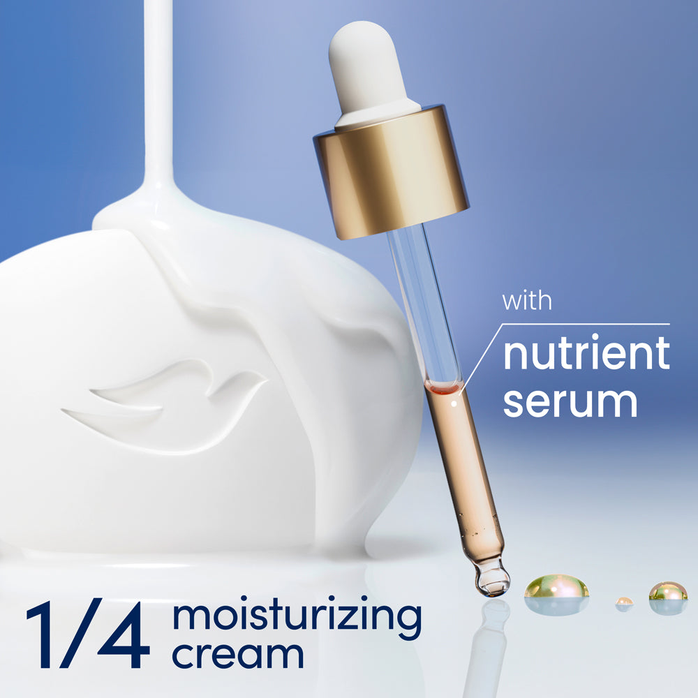 Dove Cream Beauty Bathing Bar - With Nutrient Serum for 24 hr Nourished Skin | 8x125g
