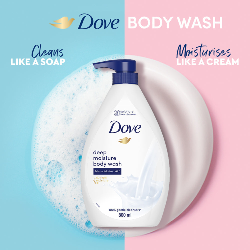 Dove Deeply Nourishing Body Wash 800ml & Gentle Exfoliating Beads Body Wash 800ml (Combo Pack)