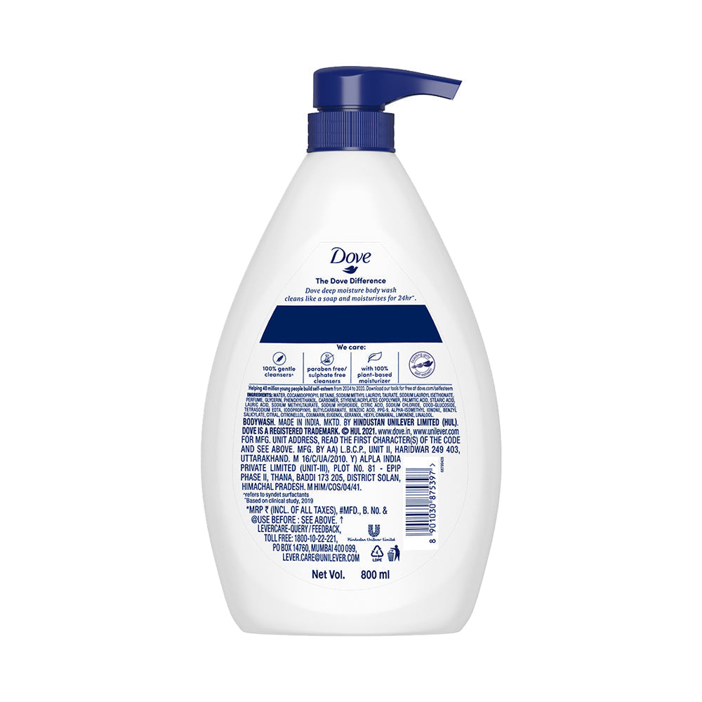 Dove Deeply Nourishing Body Wash 800ml & Gentle Exfoliating Beads Body Wash 800ml (Combo Pack)