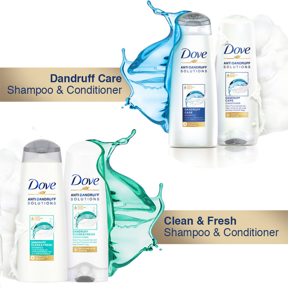 Dove Dandruff Clean & Fresh Shampoo 650ml & Conditioner 175ml (Combo Pack)