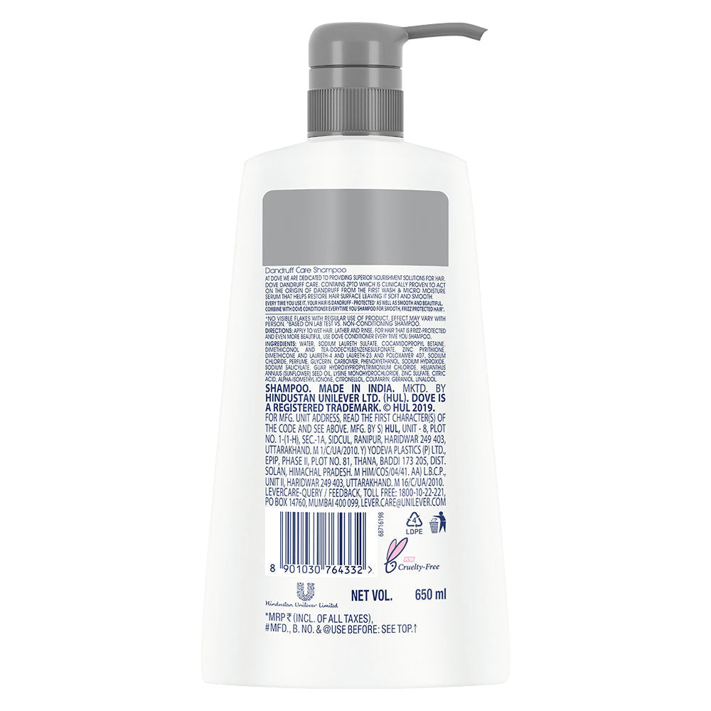 Dove Dandruff Clean & Fresh Shampoo 650ml & Conditioner 175ml (Combo Pack)