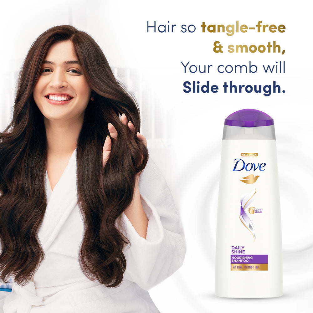 Dove Daily Shine Shampoo 1L & Conditioner 335ml(Combo Pack)