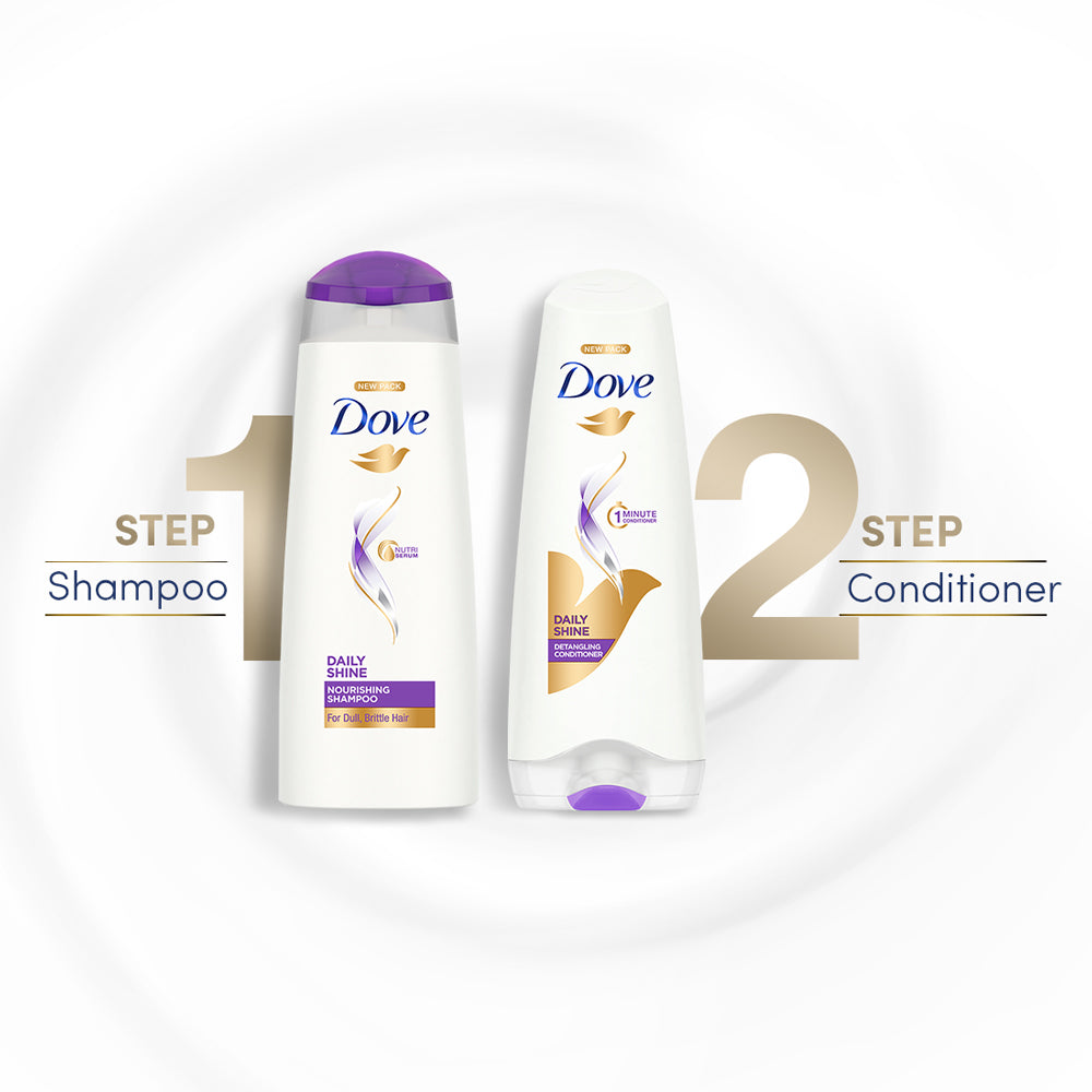 Dove Daily Shine Shampoo 1L & Conditioner 335ml(Combo Pack)