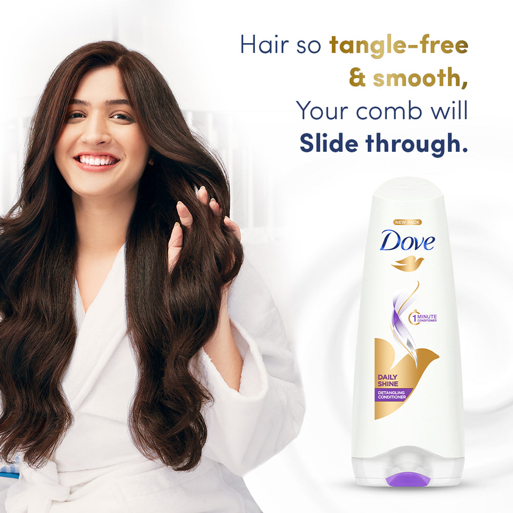 Dove Daily Shine Shampoo 1L & Conditioner 335ml(Combo Pack)