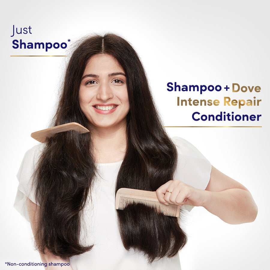 Dove Intense Repair Shampoo 1L, Conditioner 335ml & Deeply Nourishing Body Wash 800ml (Combo Pack)