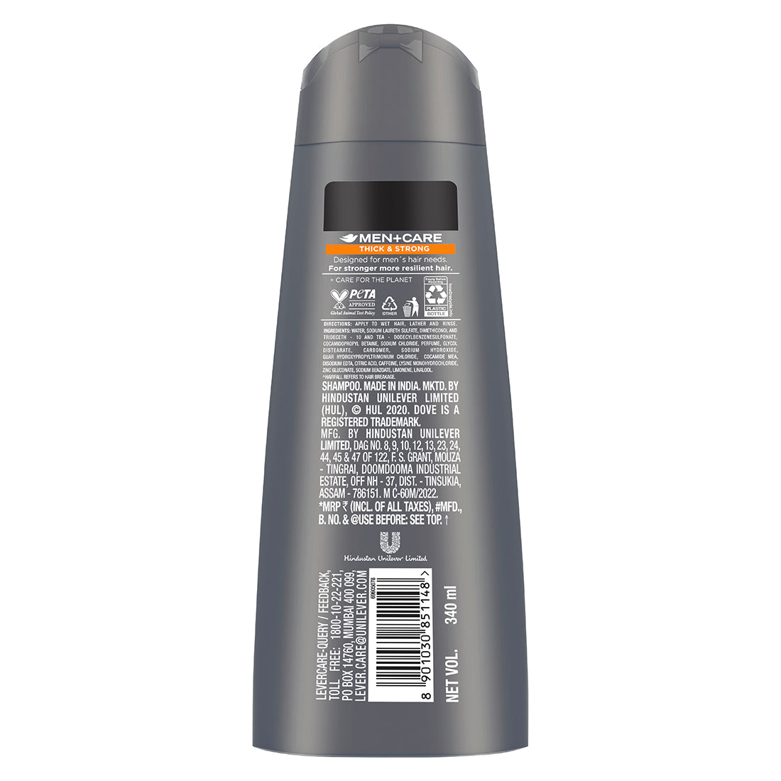 Dove Men+Care 2in1 Shampoo+Conditioner Combo, 340ml (Pack of 3)