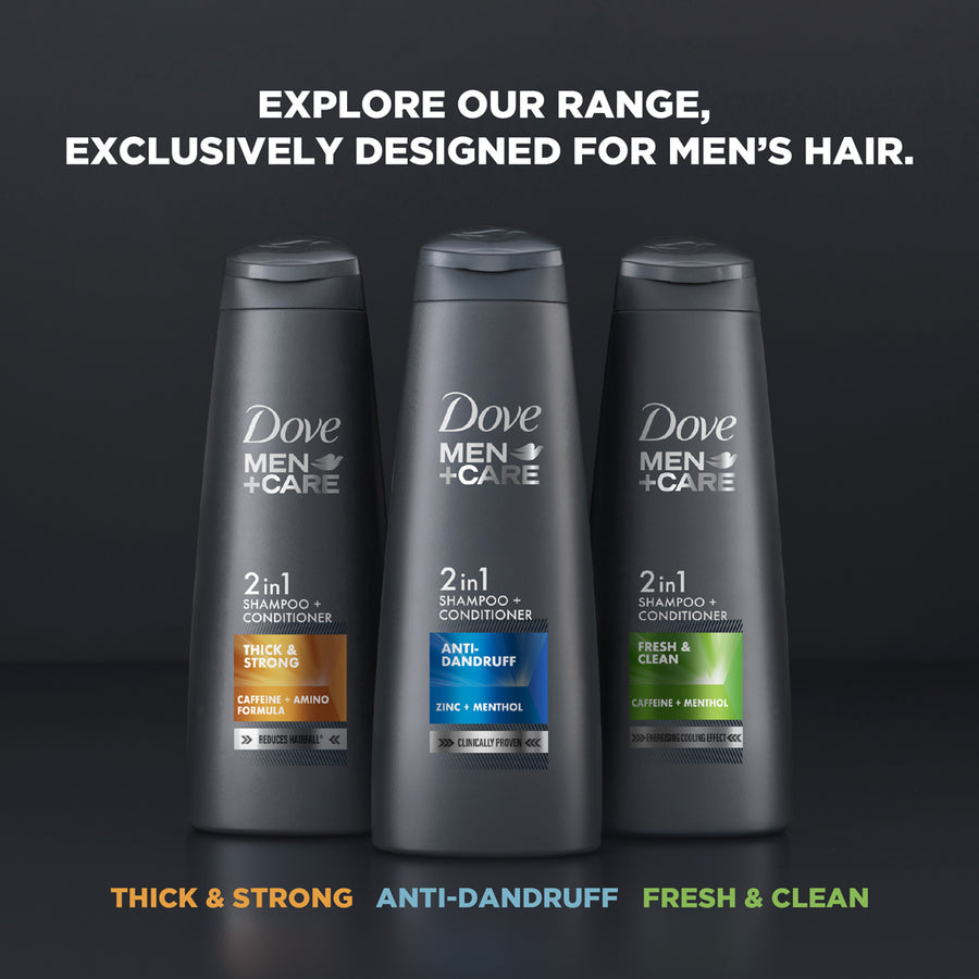 Dove Men+Care Anti Dandruff 2in1 Shampoo+Conditioner, 650 ml Combo (Pack of 2)