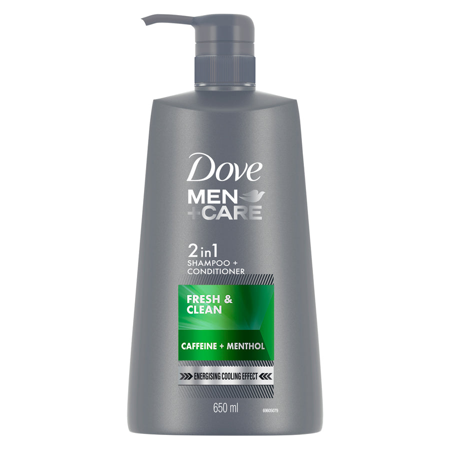 Dove Men+Care Fresh & Clean 2in1 Shampoo+Conditioner Combo, 650ml (Pack of 2)