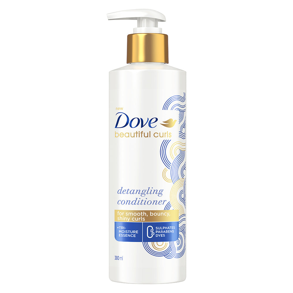 Dove Beautiful Curls Shampoo 380ml, Conditioner 380ml, Hair Mask 300ml & Defining Hair Gel 100ml (Combo Pack)