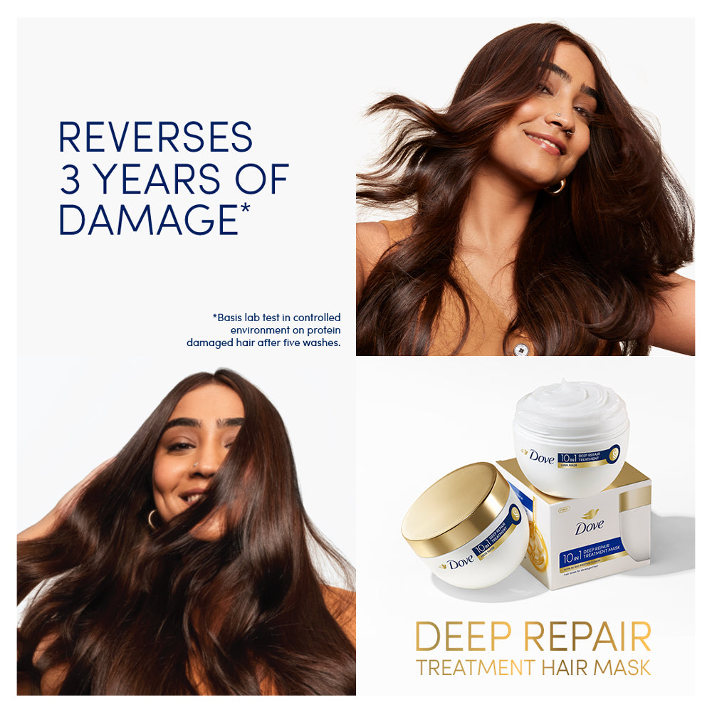 Dove 10 in 1 Deep Repair Treatment Hair Mask 300 ml, for damaged hair