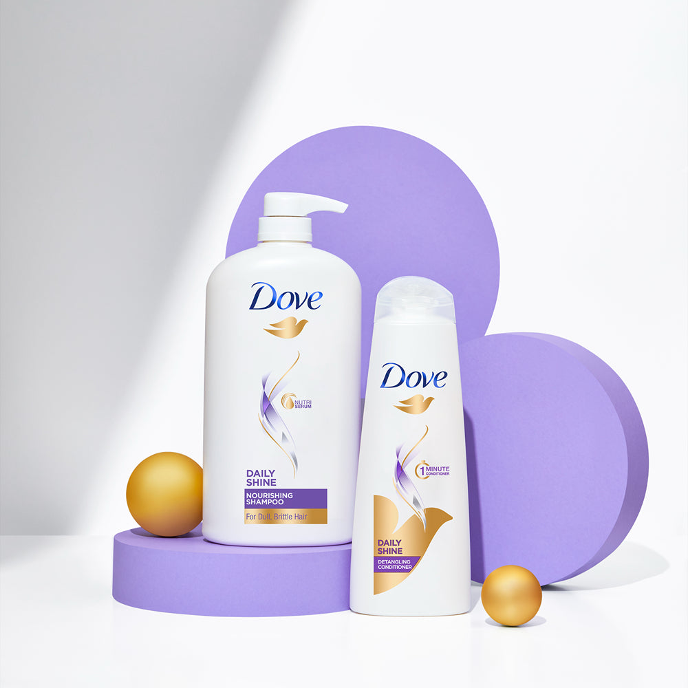 Dove Daily Shine Shampoo 1L & Conditioner 335ml(Combo Pack)