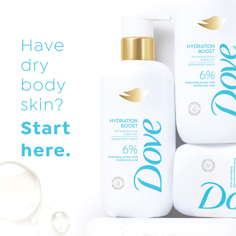 Dove Hydration Boost Body Wash with 6% Hydrating Serum with Hyaluronic Acid