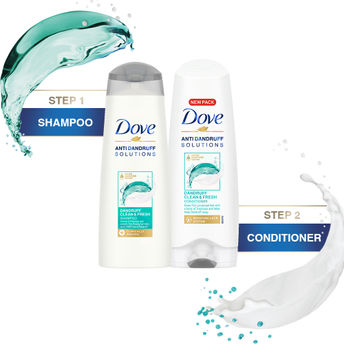 Dove Dandruff Clean & Fresh Shampoo 650ml & Conditioner 175ml (Combo Pack)