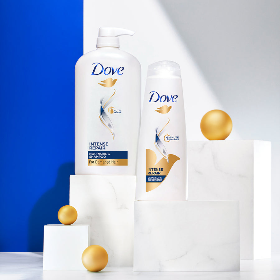 Dove Intense Repair Shampoo 1L & Conditioner 335ml (Combo Pack)