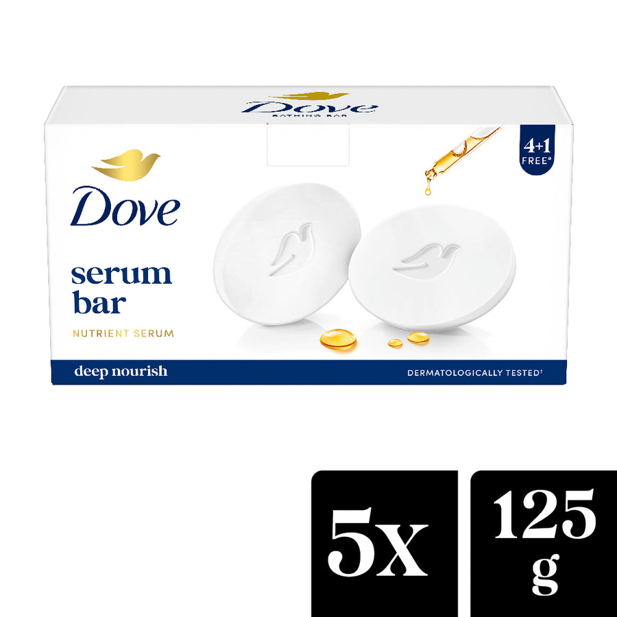 Dove Serum Bar with Nutrient Serum | 625g (125g x 5)