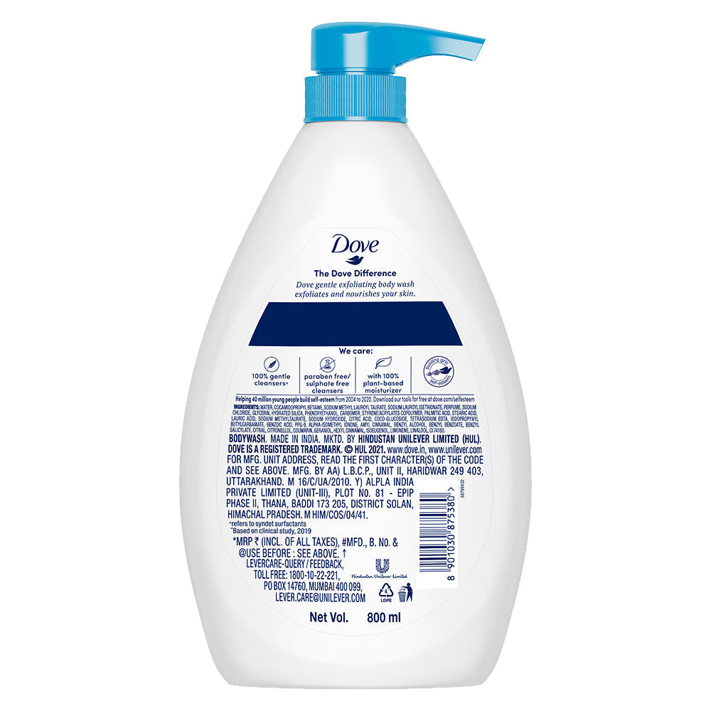 Dove Deeply Nourishing Body Wash 800ml & Gentle Exfoliating Beads Body Wash 800ml (Combo Pack)