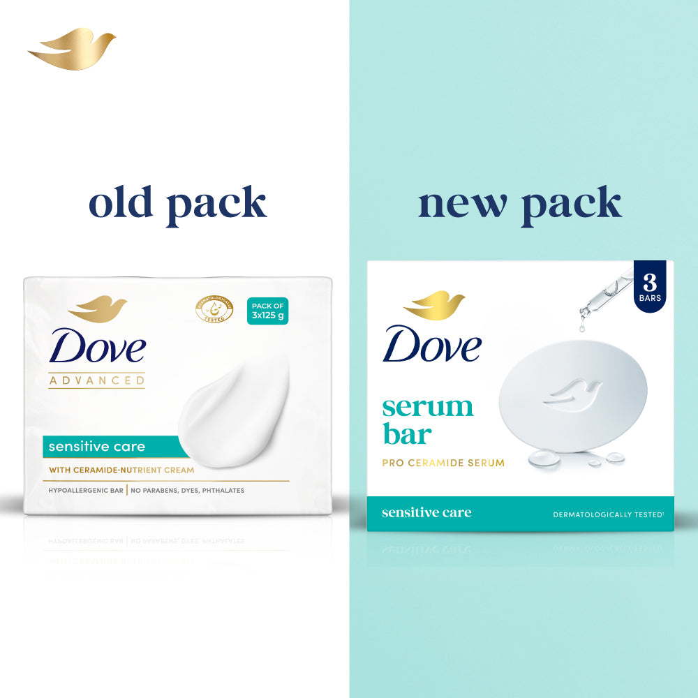 Dove Serum Bar with Pro-Ceramide Serum | 375g (125g x 3)