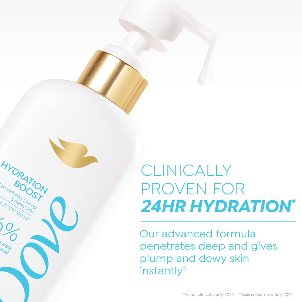Dove Hydration Boost Body Wash with 6% Hydrating Serum with Hyaluronic Acid