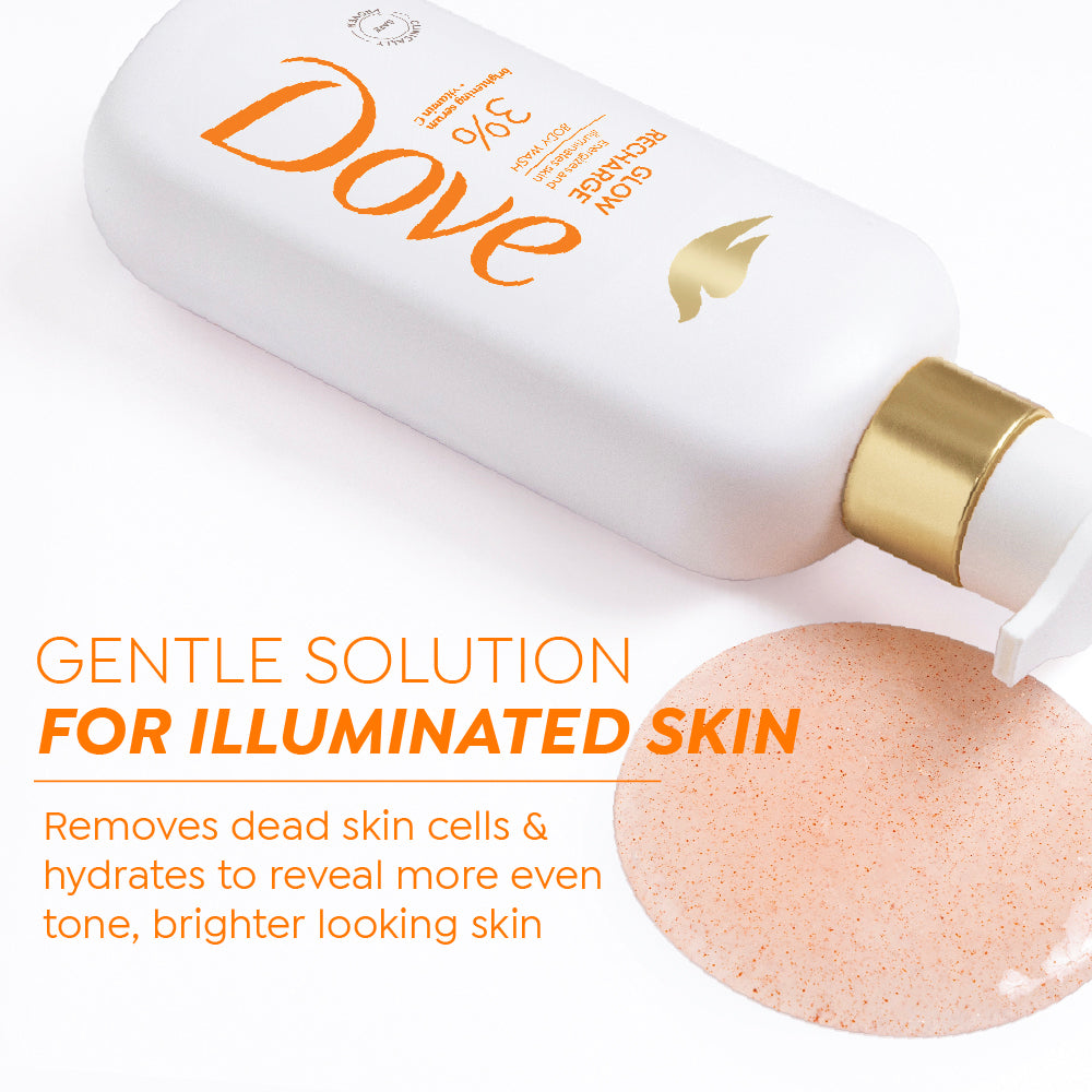 Dove Glow Recharge  Exfoliating Bodywash with 3% Brightening serum + Vitamin C, 300 ml