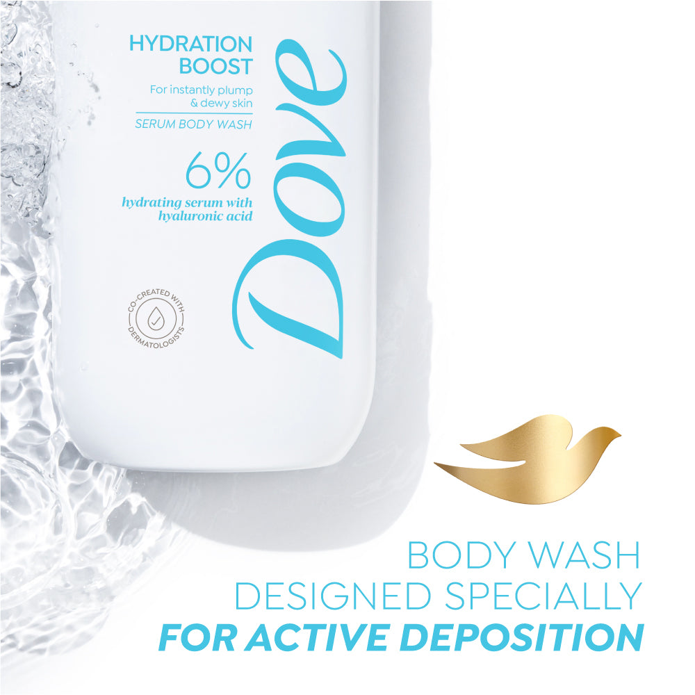 Dove Hydration Boost Body Wash with 6% Hydrating Serum with Hyaluronic Acid
