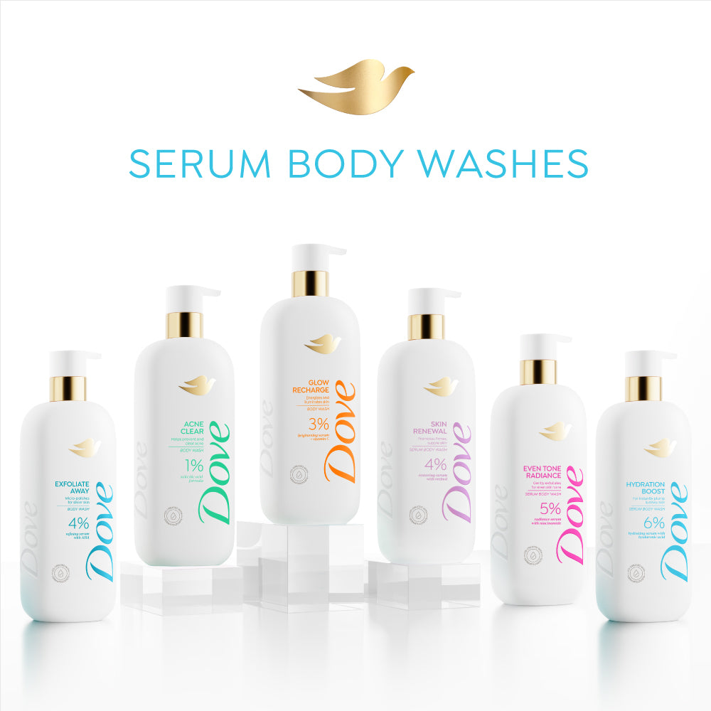 Dove Exfoliate Away Body Wash with 4% Refining Serum with AHA