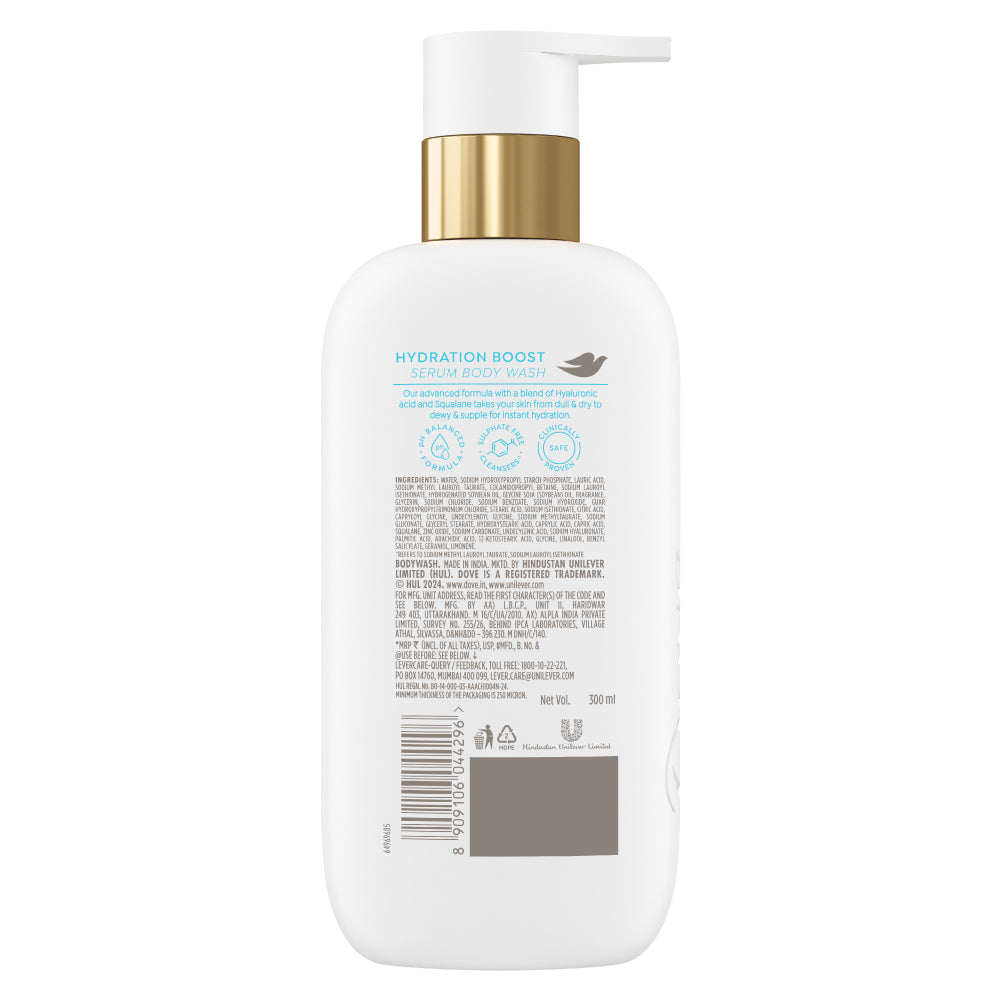 Dove Hydration Boost Body Wash with 6% Hydrating Serum with Hyaluronic Acid