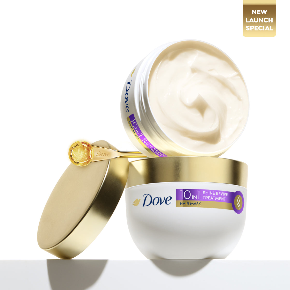 Dove 10 in 1 Shine Revive Treatment Hair Mask 300 ml, for dull hair