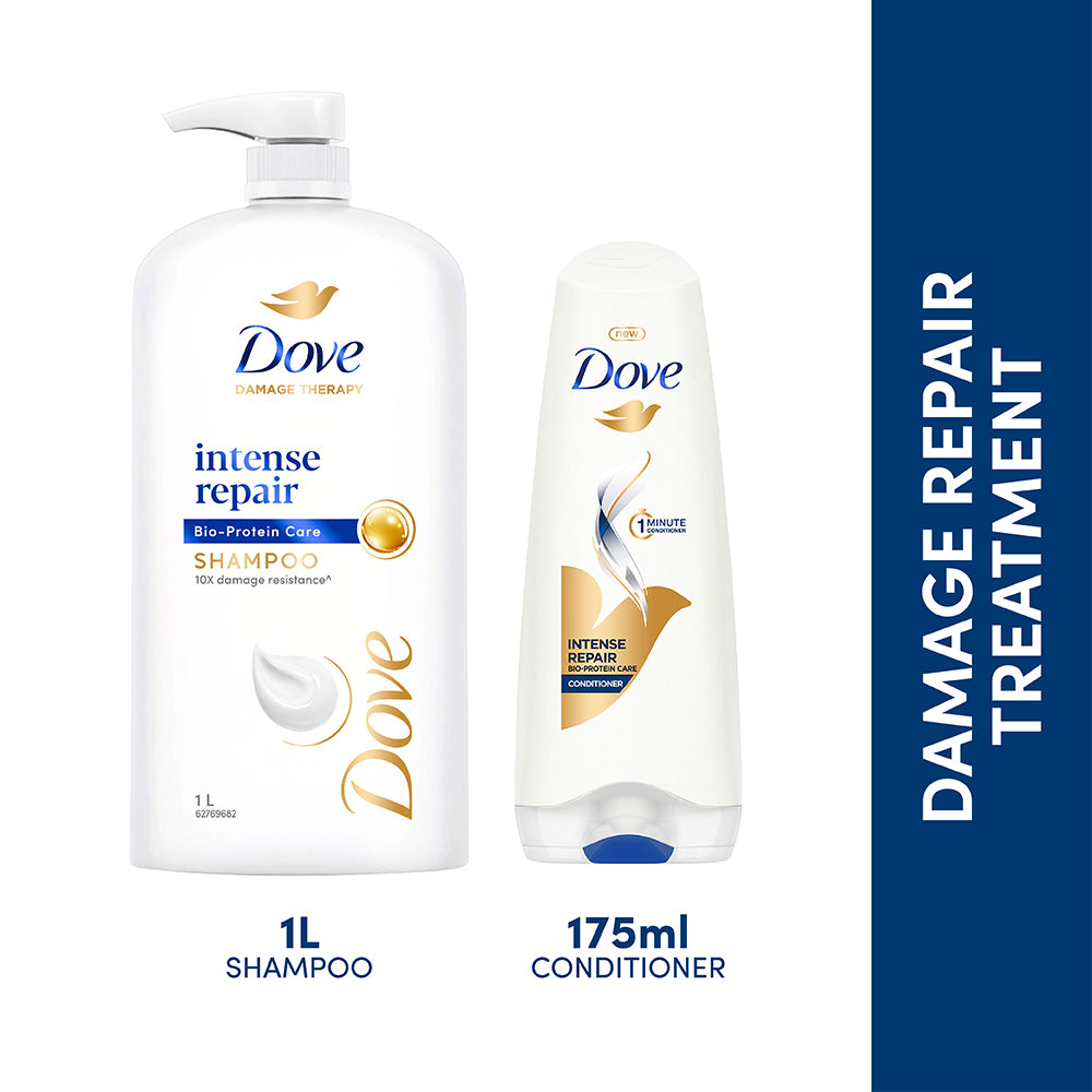 Dove Intense Repair Shampoo 1L & Conditioner 175ml (Combo Pack)