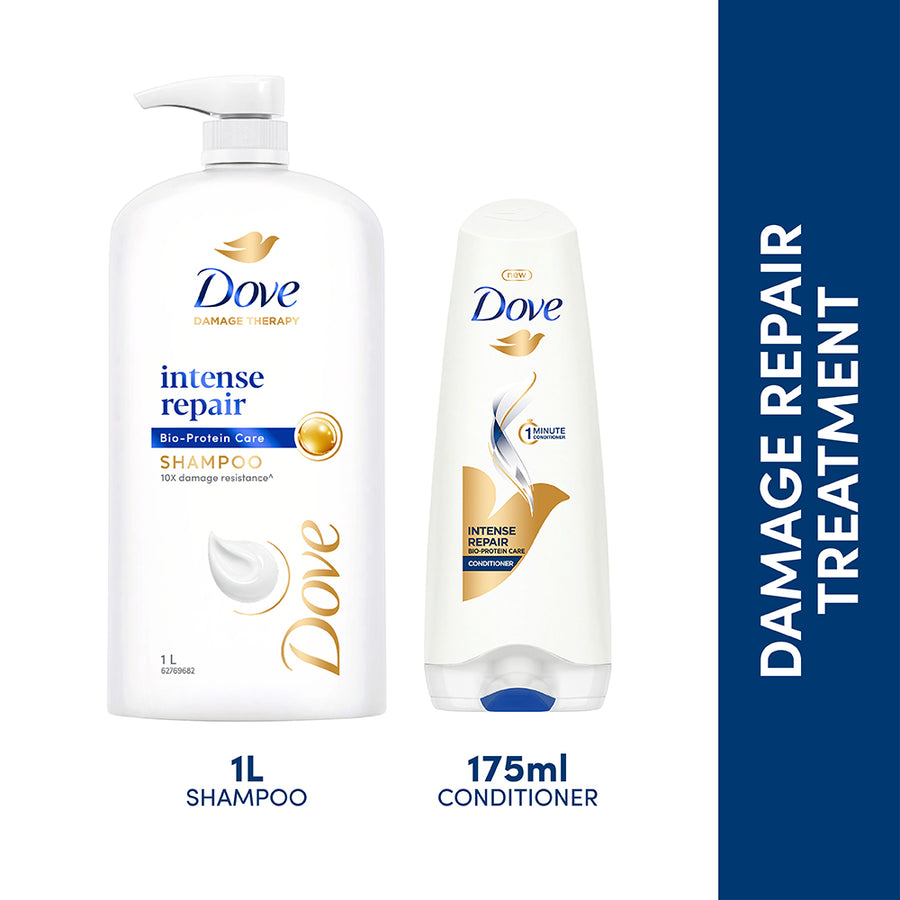 Dove Intense Repair Shampoo 1L & Conditioner 175ml (Combo Pack)