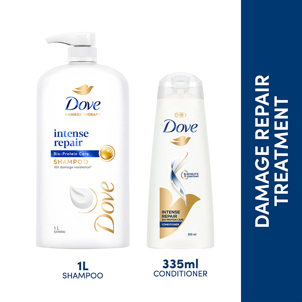 Dove Intense Repair Shampoo 1L & Conditioner 335ml (Combo Pack)