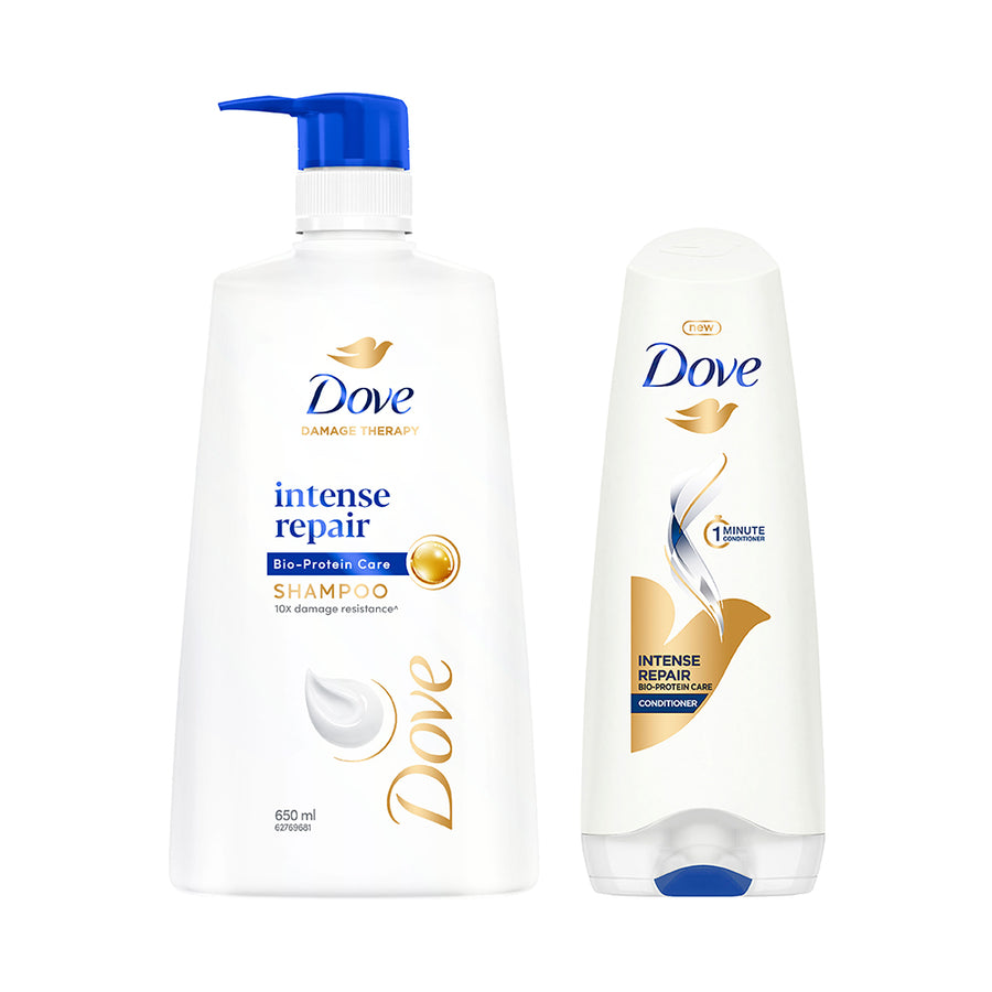Dove Intense Repair Shampoo 650ml & Conditioner 175ml (Combo Pack)