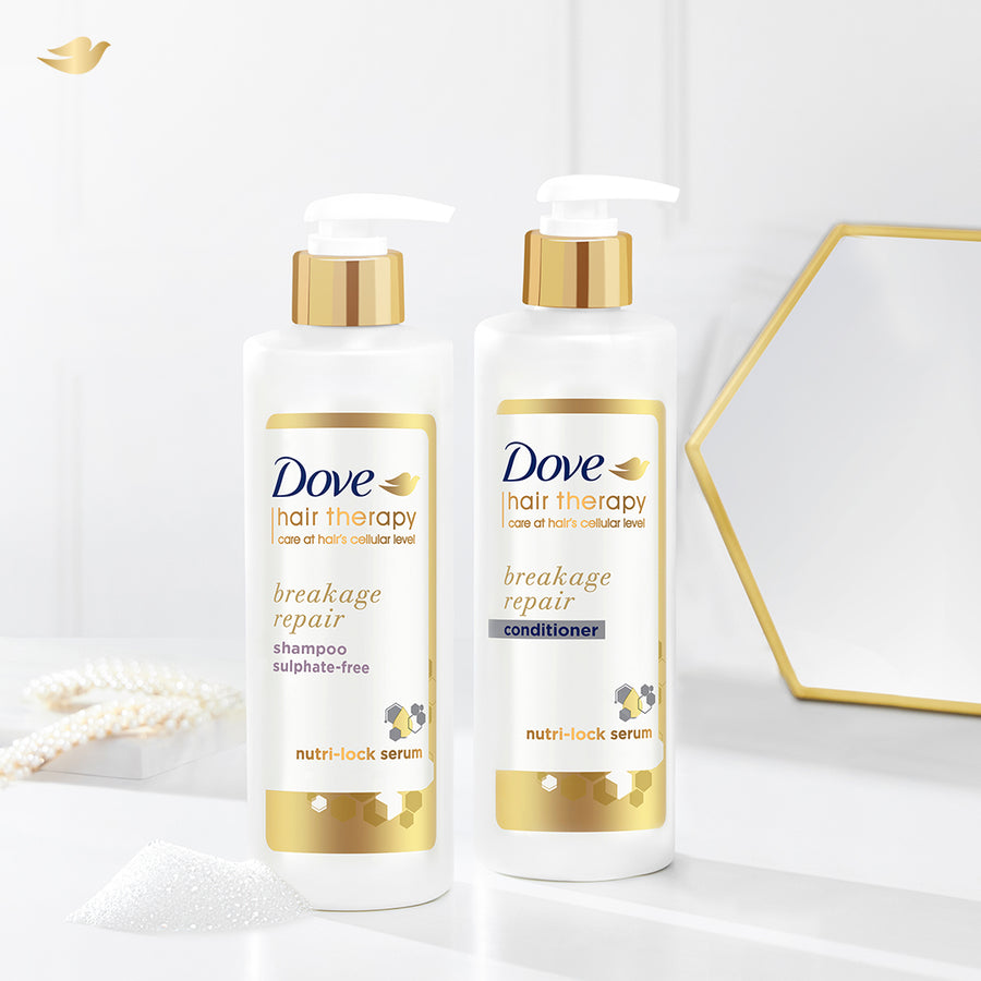 Dove Hair Therapy Breakage Repair Shampoo 380ml & Conditioner 380ml (Combo Pack)