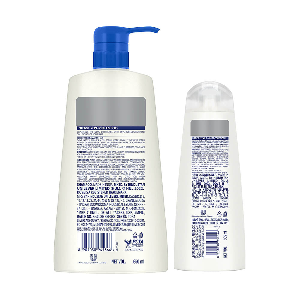 Intense Repair Shampoo 650ml & Conditioner 335ml (Combo Pack)