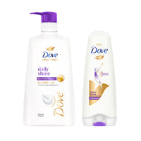 Dove Daily Shine Shampoo 650ml & Conditioner 175ml (Combo Pack)
