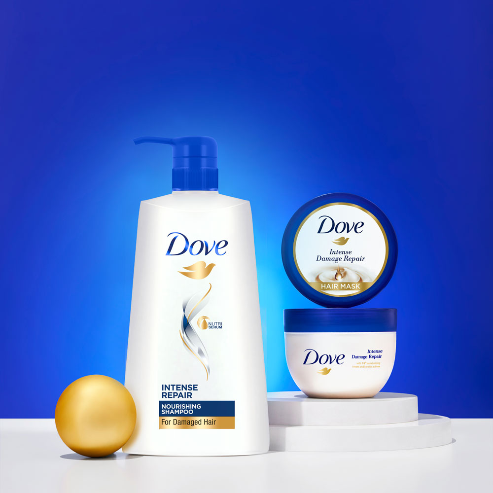 Dove Intense Repair Shampoo 650ml & Hair Mask 300ml (Combo Pack)