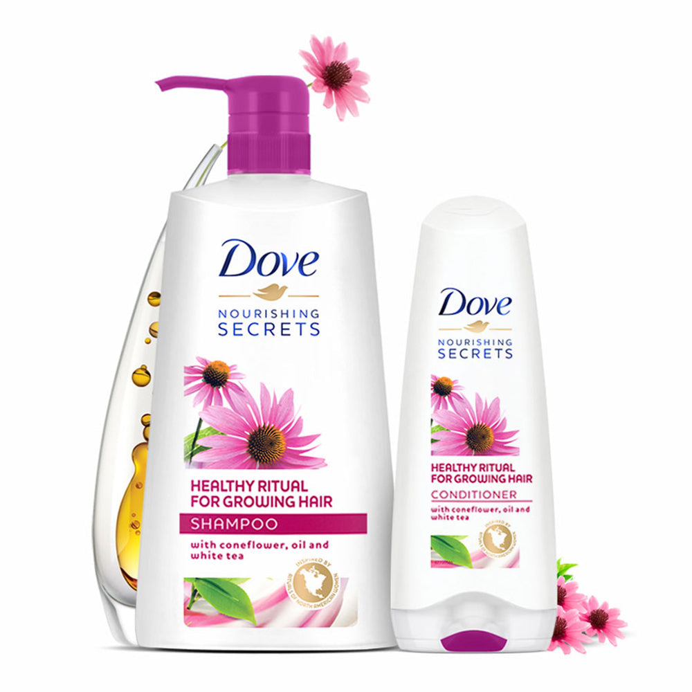 Dove Healthy Ritual for Growing Hair Shampoo 650ml & Conditioner 175ml (Combo Pack)