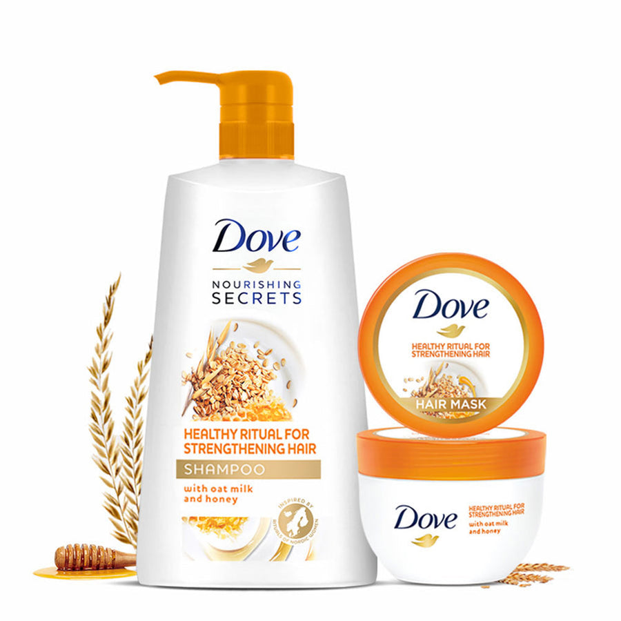Dove Healthy Ritual for Strengthening Hair Shampoo 650ml & Hair Mask 300ml (Combo Pack)